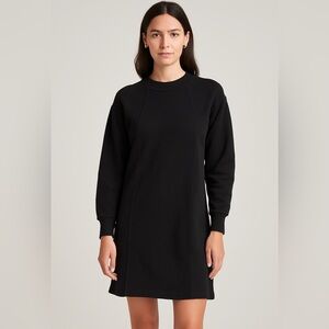 Ética Black Organic Cotton Sweatshirt Dress, Size L. AA32